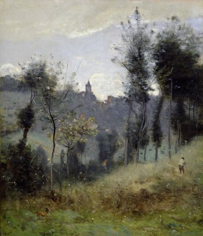 Canteleu bij Rouen door Jean Baptiste Camille Corot